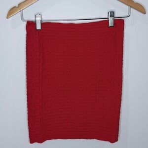 Feathers Ultra Stretchy Mini Red Skirt